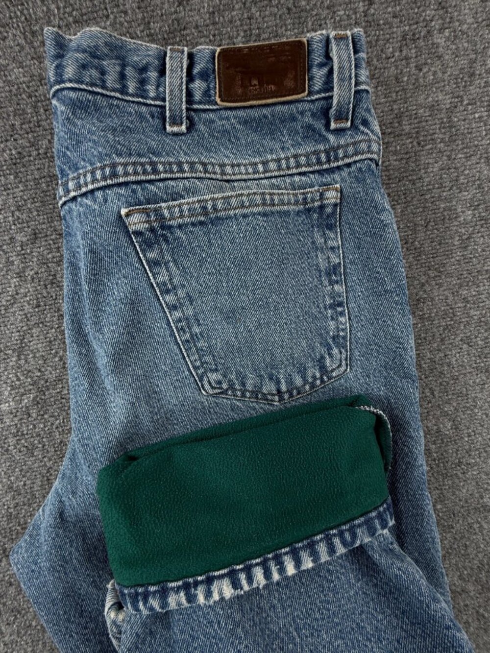 LL Bean Flannel Lined Jeans Double L Classic Fit Denim Men Heavyweight Winter